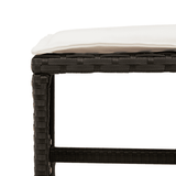 13 Piece Garden Dining Set with Cushions Black Poly Rattan - Close-Up Angle