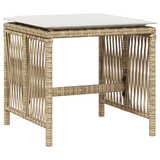 13 Piece Garden Dining Set with Cushions Beige Poly Rattan - 45-Degree Angle