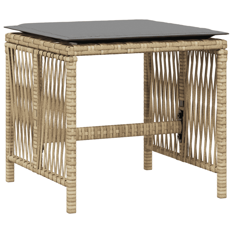 13 Piece Garden Dining Set with Cushions Mix Beige Poly Rattan