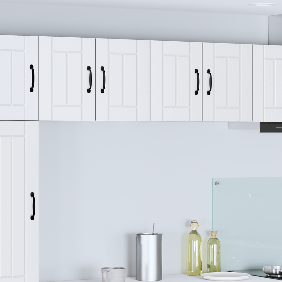 Wall Cabinet LUCCA 2 pcs White Engineered Wood
