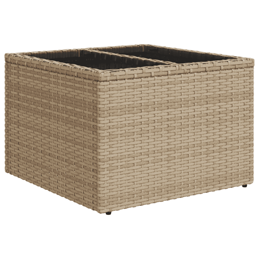 13 Piece Garden Sofa Set with Cushions Beige Poly Rattan