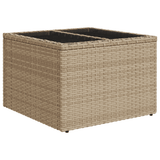 6 Piece Garden Sofa Set with Cushions Beige Poly Rattan - Side View