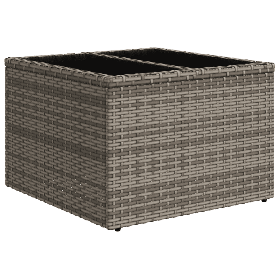 8 Piece Garden Sofa Set with Cushions Grey Poly Rattan