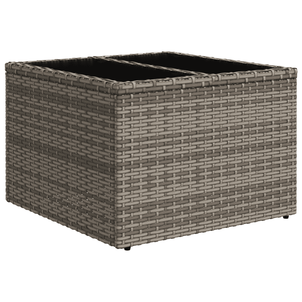 14 Piece Garden Sofa Set with Cushions Grey Poly Rattan