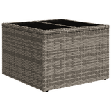 14 Piece Garden Sofa Set with Cushions Grey Poly Rattan - Side View