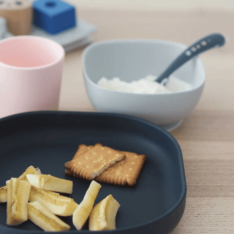 Beaba Silicone Suction Meal Set - Navy-1954803103467442177