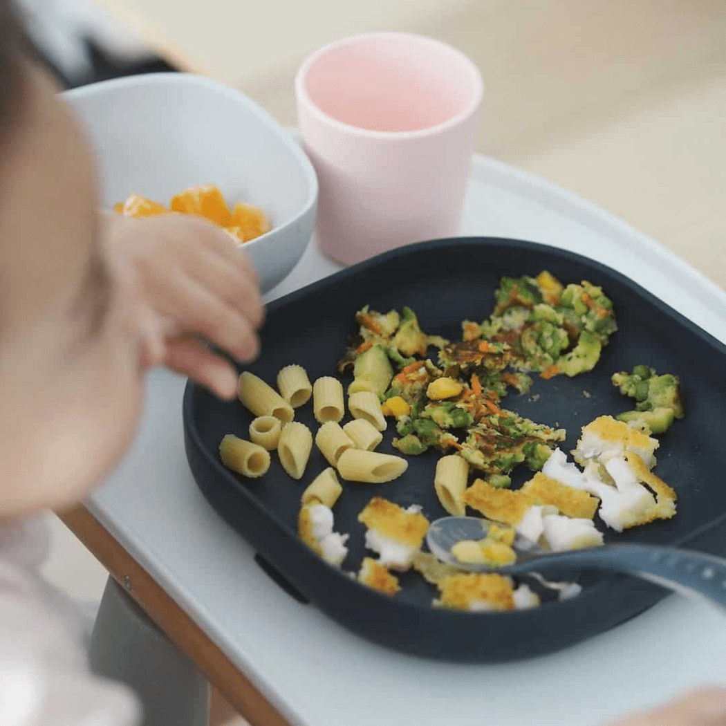 Beaba Silicone Suction Meal Set - Navy-2006733439629398019