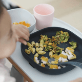 Beaba Silicone Suction Meal Set - Navy - Side View