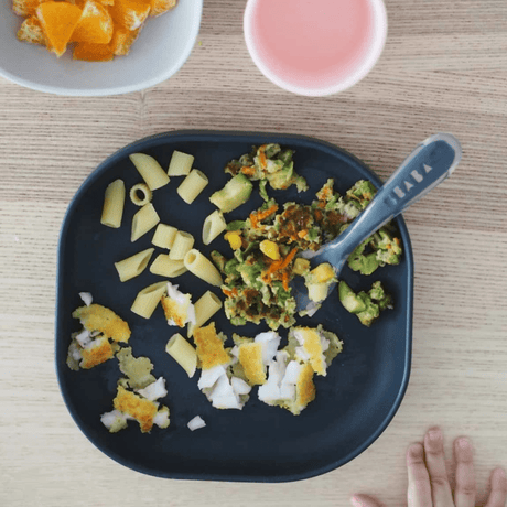 Beaba Silicone Suction Meal Set - Navy-1954803103467442180