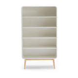 Merlin White Modern Retro Display Cabinet - Front View