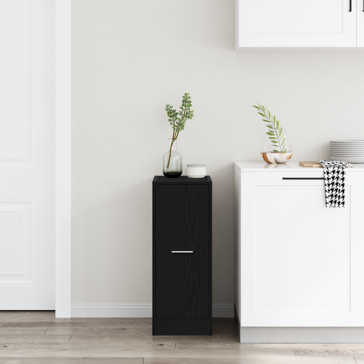 Apothecary Cabinet Black oak 30 x 41 x 77.5 cm Engineered wood