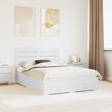 Bed Frame with Drawer with Headboard Manual Engineered Wood