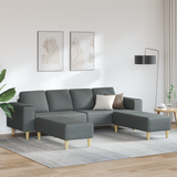 Sofa Set Dark grey Fabric - Front View