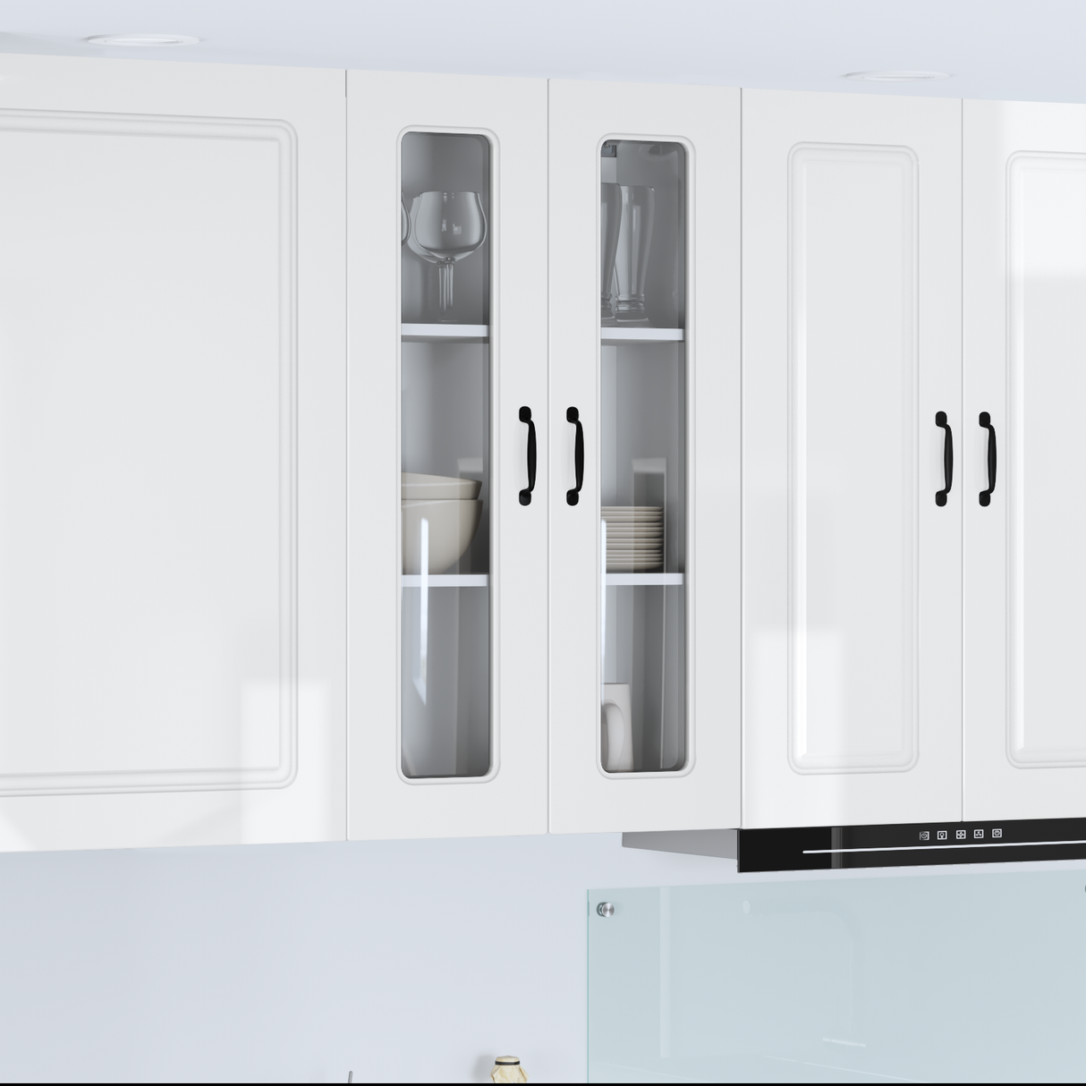 Dishwasher Panel Kalmar High Gloss White 60 x 31 x 100 cm