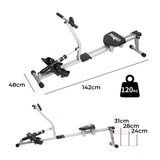 Centra Hydraulic Rowing Machine 12 Levels - Front View