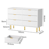 Levede Chest of 6 Drawers - Front View