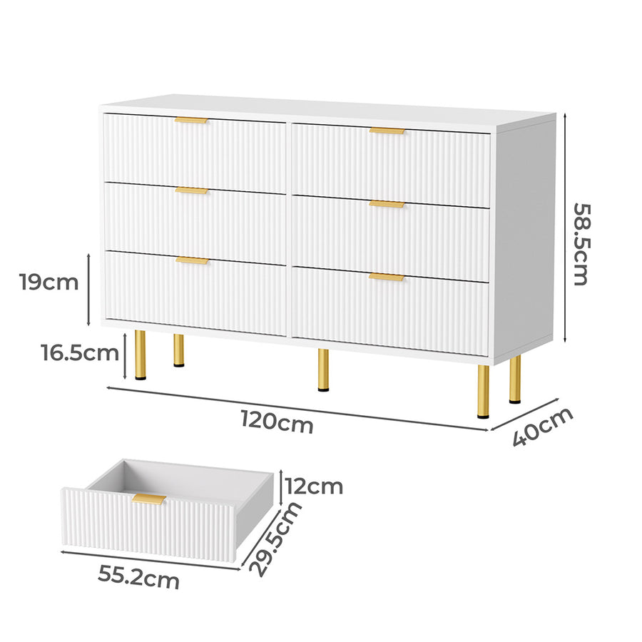 Levede Chest of 6 Drawers-2018816916482822146