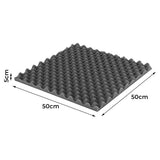 14PC Acoustic Foam Wall Panels 50x50x5cm - Front View