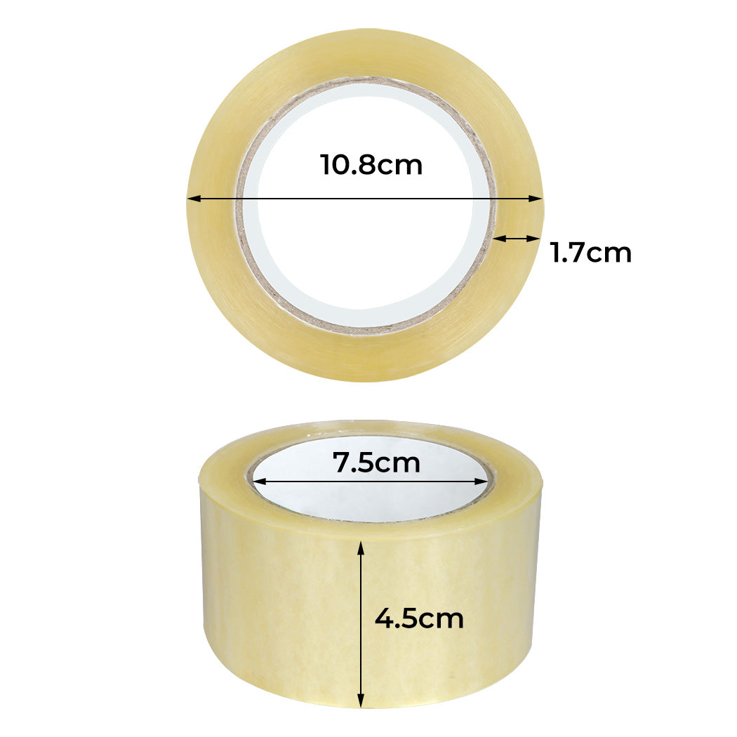 6 Rolls Packing Packaging Tape 45mmx75m-1954802469167042562