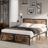 Levede Metal Bed Frame Queen Mattress - Rear View