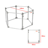 Pawz Pet Playpen Transparent Acrylic Clear Folding Dog Fence Kennel 6 Panel - Front View