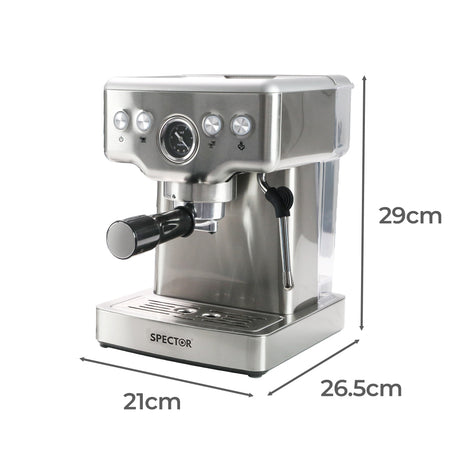 Spector 20 Bar Coffee Machine Espresso Maker with Milk Frother-2006733281269256194