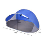 Mountview Pop Up Tent Camping Beach Blue - Front View