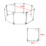 Pawz Pet Playpen Transparent Acrylic Clear Folding Dog Fence Kennel 8 Panel - Front View
