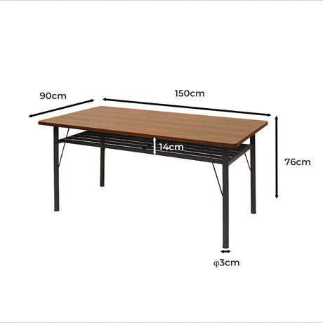 Levede Dining Table Storage Shelf 4-6 Seater 150cm-2018816926410739714