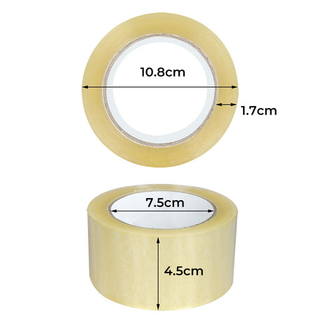 6 Rolls Packing Packaging Tape 45mmx75m-2018816629068140546
