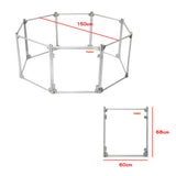 Pawz Pet Playpen Transparent Acrylic Clear Folding Dog Fence Kennel 8 Panel - Front View
