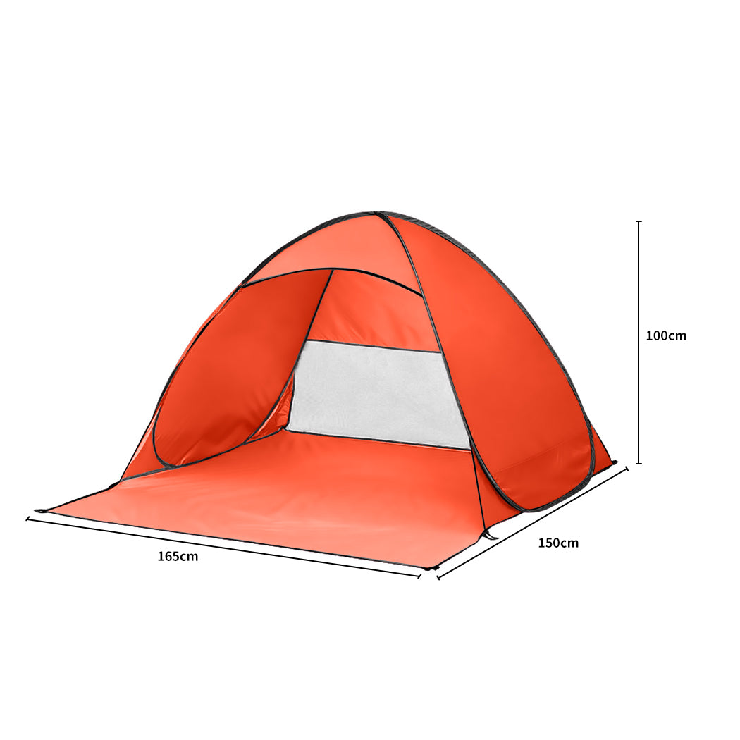 Mountview Pop Up Beach Tent Caming Portable Orange-2006732914116661250