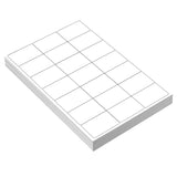100 Sheet A4 Label White Matte Self Adhesive Sticker - Rear View