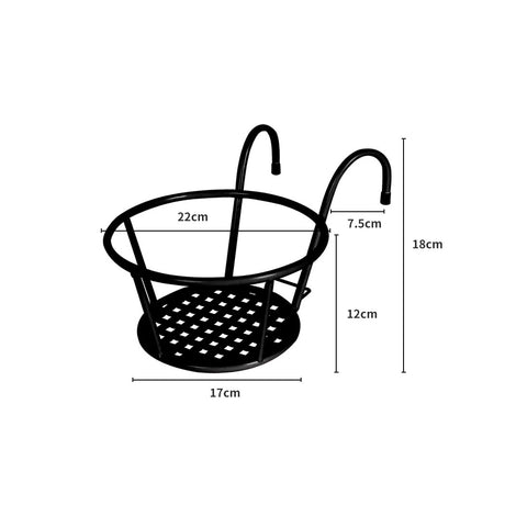 Levede 1x Flower Holder Plant Stand Black-2006732929962741762