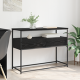 Console Table Black Oak 100 x 40 x 75 cm Engineered Wood - Side View