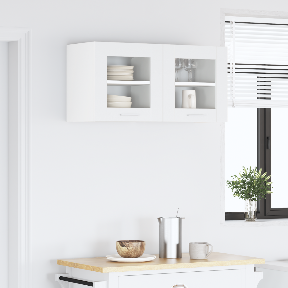 Hanging Cabinet 2 pcs White 40 x 31 x 40 cm Engineered Wood
