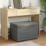 Stool Dark Grey 61 x 41 x 40 cm Fabric and Engineered Wood - Front View