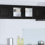 Wall Glass Cabinet LUCCA Black 80 x 31 x 40 cm Engineered Wood - Side View