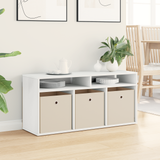 Lowboard with Drawer White 102 x 32 x 48.5 cm - Top-Down View