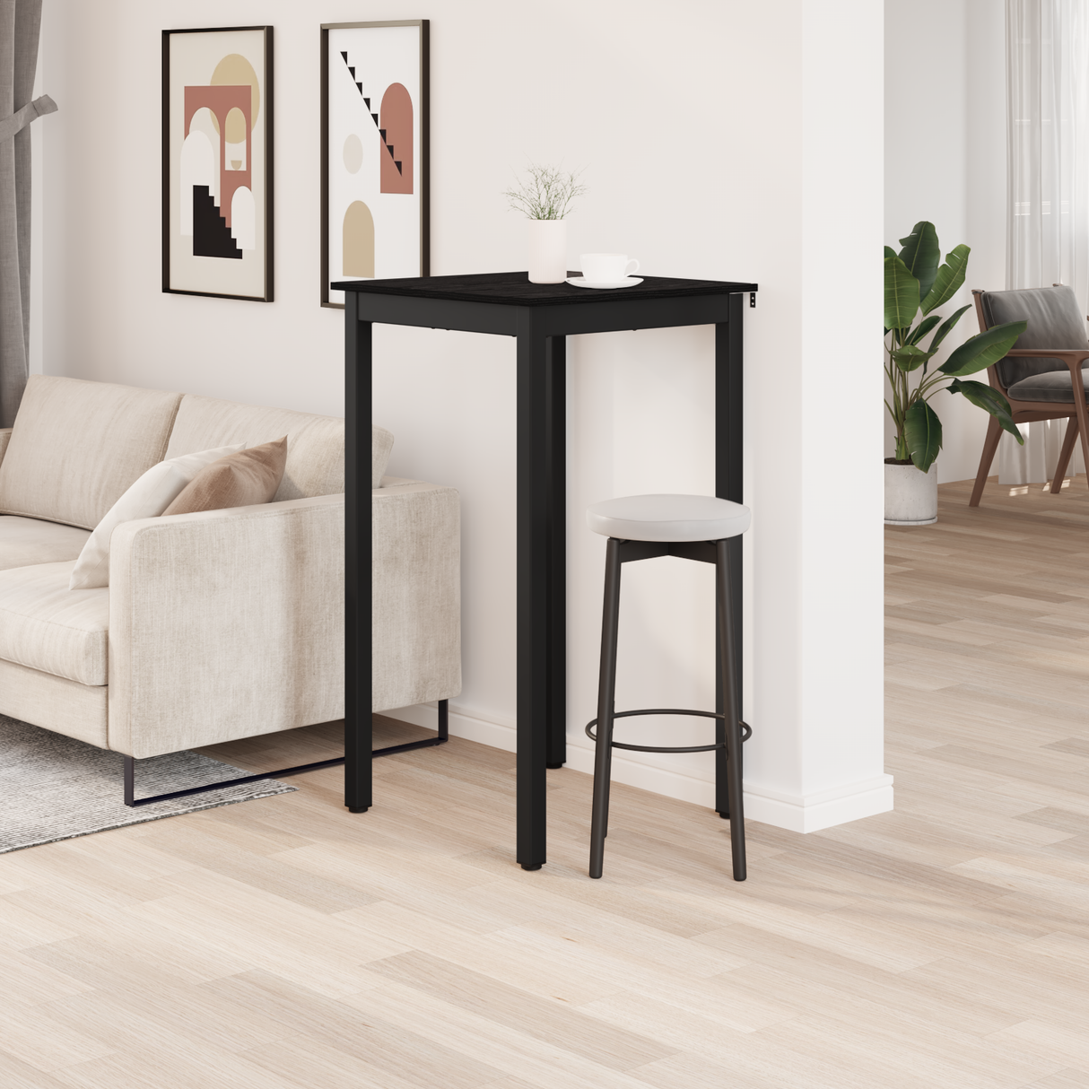 Standing Bar Table Engineered Wood