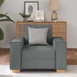 Sofa Chair Dark Grey 100x78x84 cm Fabric - Side View