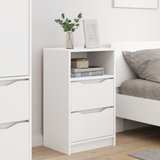 Bedside Tables 2 pcs White 40 x 30 x 467 cm Engineered Wood - Top-Down View