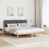 Bed Frame with Upholstered Headboard Brown 180 x 200 cm - Top-Down View