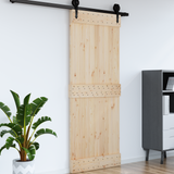 Door NARVIK Natural 90 x 210 cm Solid Pine Wood - Front View