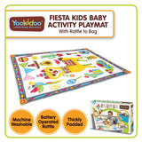 Yookidoo Fiesta Kids Baby Activity Playmat to Bag with Musical Rattle - Front View