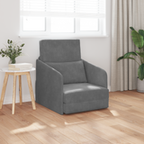 Sofa Bed Dark Grey 65 x 80 x 83 cm Velvet - Side View