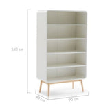 Merlin White Modern Retro Display Cabinet - 45-Degree Angle