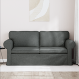 Sofa Dark Grey 175 x 82 x 80 cm Fabric - Side View