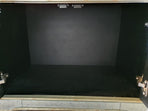Mirrored 1 Drawer 2 Door Cabinet Antique Ribbed