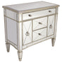 Mirrored Dresser Nightstand Antique Ribbed 5 drawers. showroom sample available